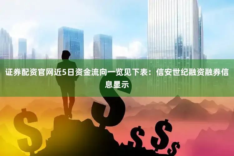 证券配资官网近5日资金流向一览见下表：信安世纪融资融券信息显示